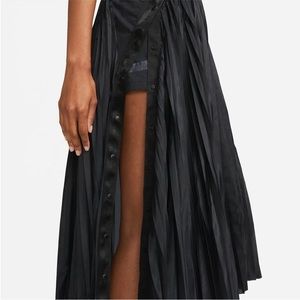 Sacai Midi Skirt with Nike Shorts